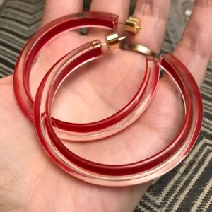 ♥️ Alison Lou red jelly hoops